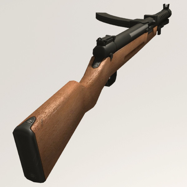 Japanese soldier and Type 100 Low-poly 3D model_8