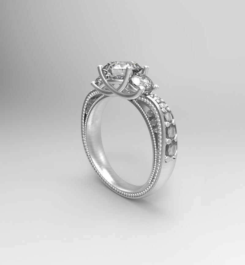 trio ring cool 3D print model_3