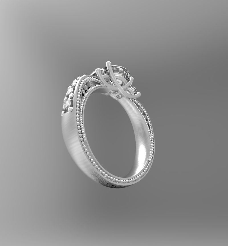 trio ring cool 3D print model_1