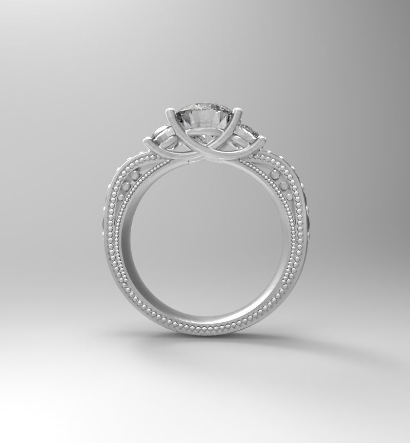 trio ring cool 3D print model_2