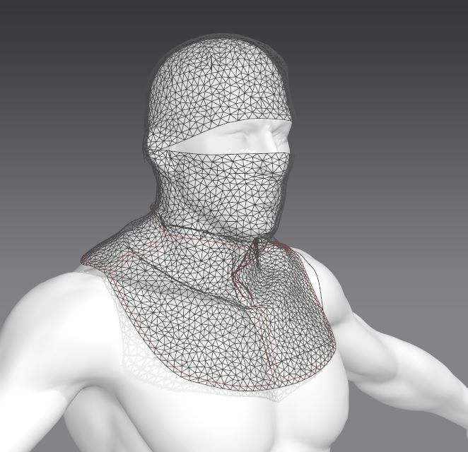 Clothes for Marvelous Designer Hood02 3D model_3