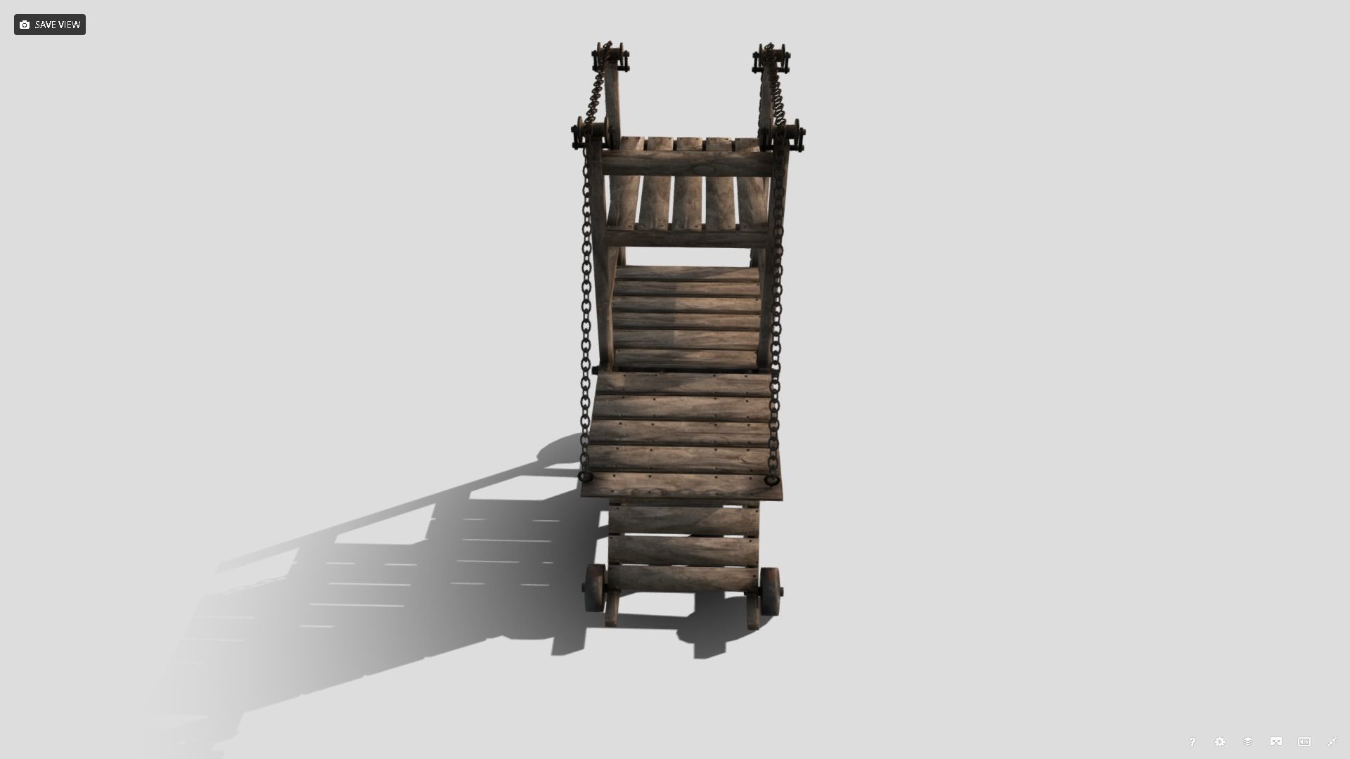 Medieval Siege Tower  Low-poly 3D model_5