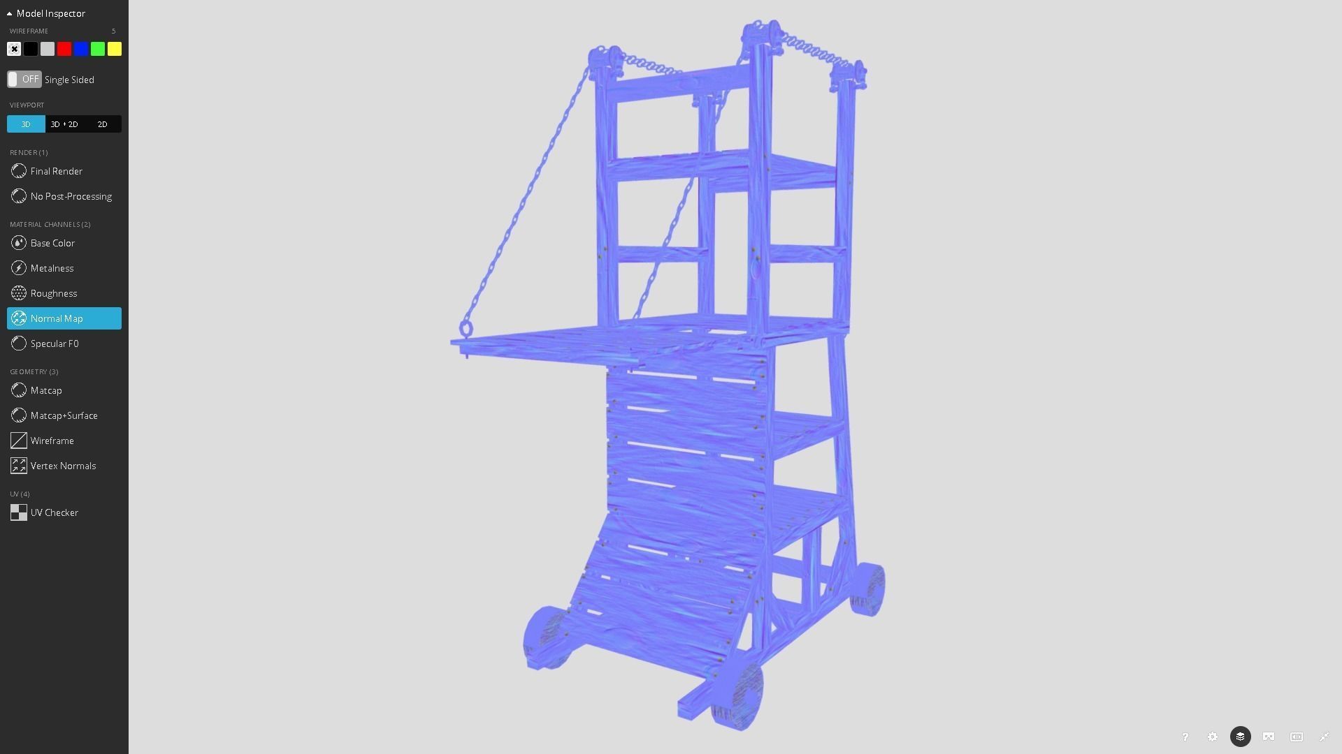 Medieval Siege Tower  Low-poly 3D model_11