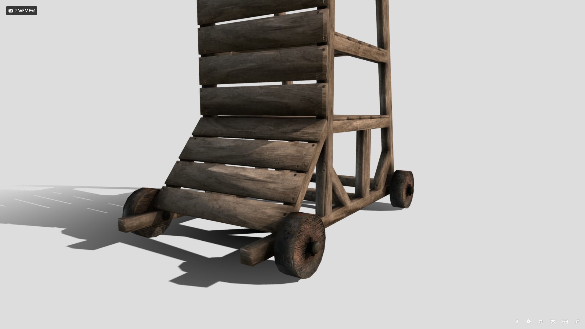 Medieval Siege Tower  Low-poly 3D model_7
