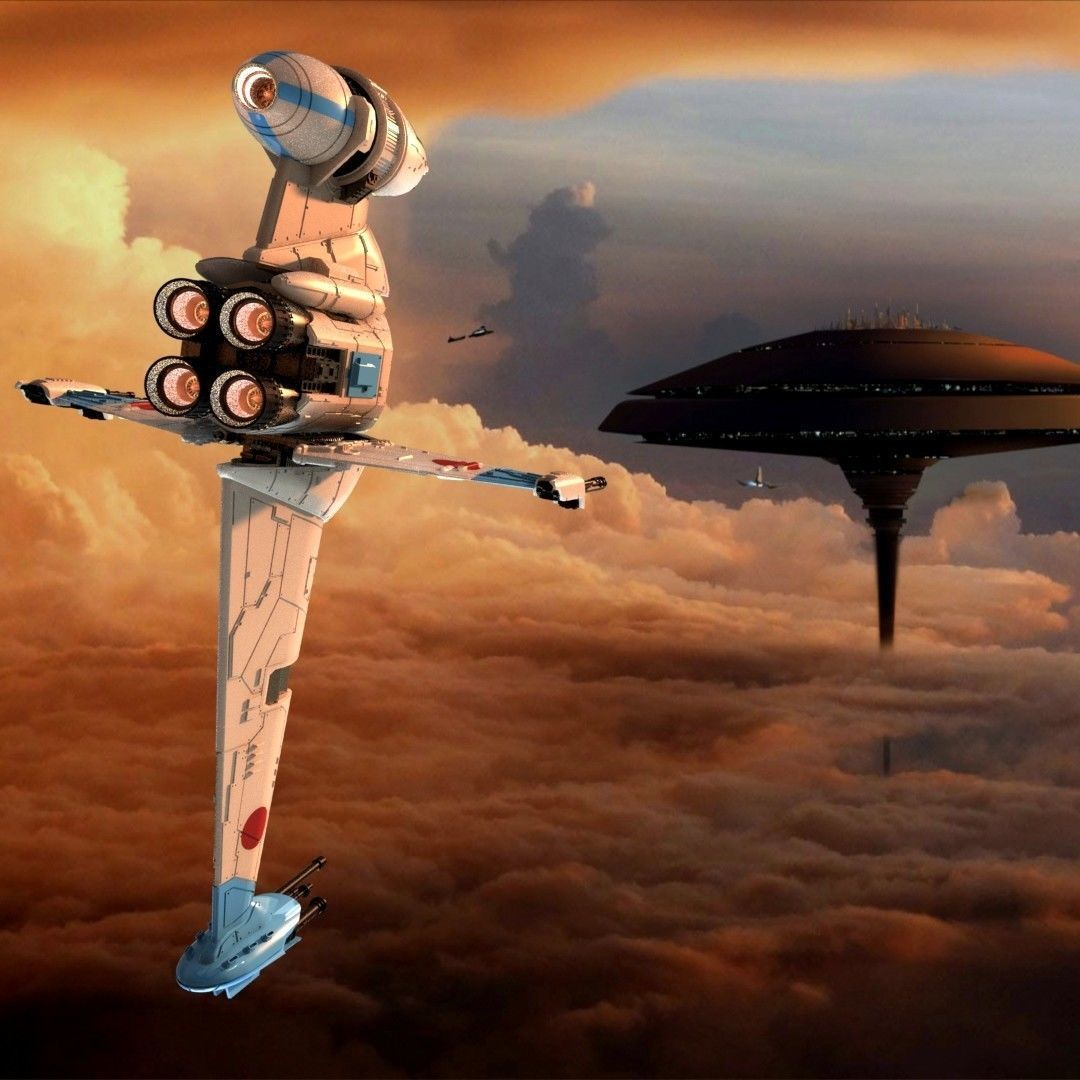 STAR WARS B-WING - DETAILED AND PRINTABLE - WITH INSTRUCTIONS 3D print model_1