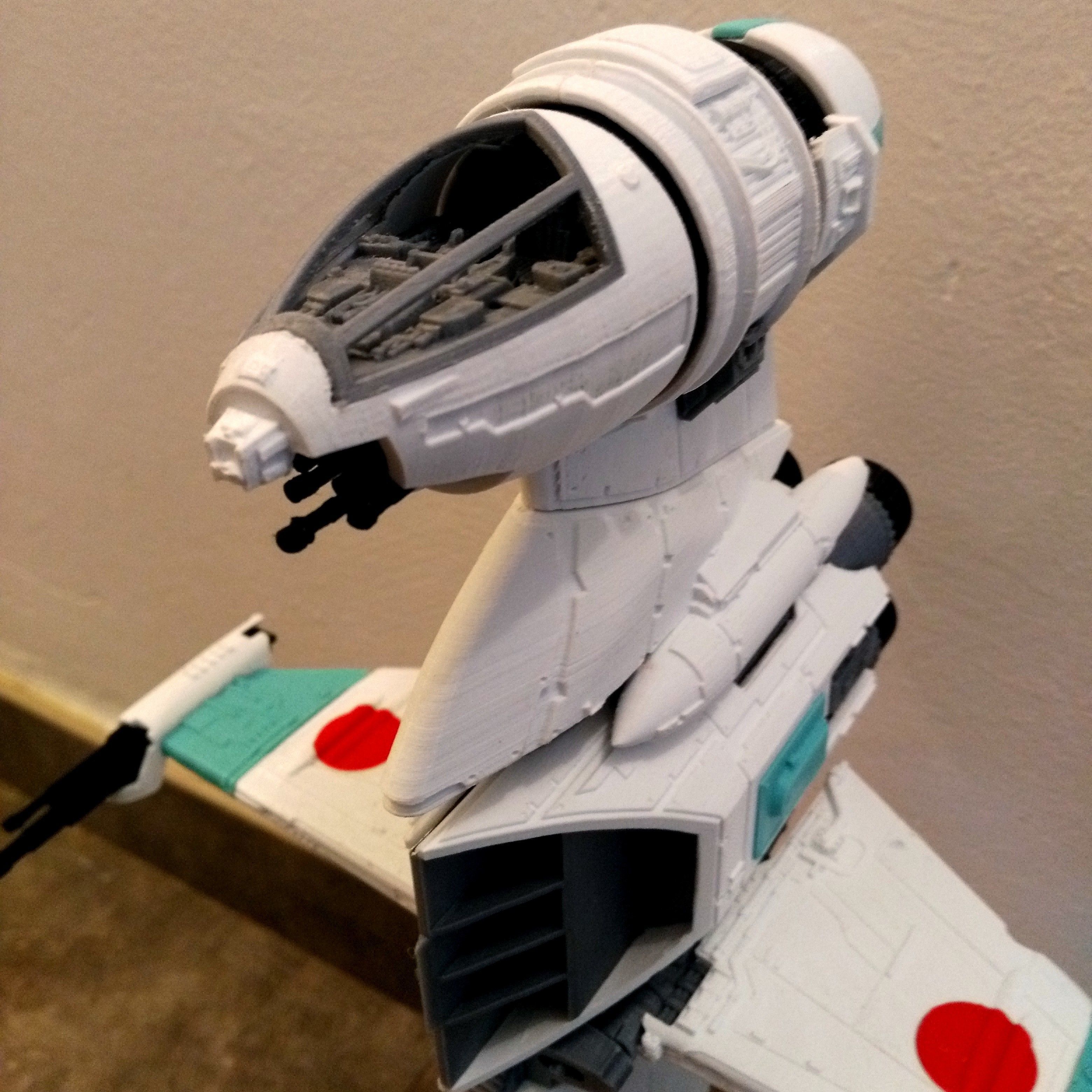 STAR WARS B-WING - DETAILED AND PRINTABLE - WITH INSTRUCTIONS 3D print model_13