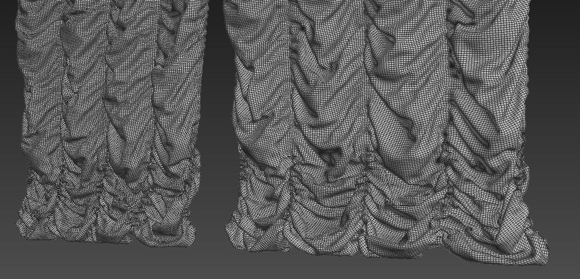 Marvelous Designer and 3DS Max Curtains01 Bigger Free 3D model_8