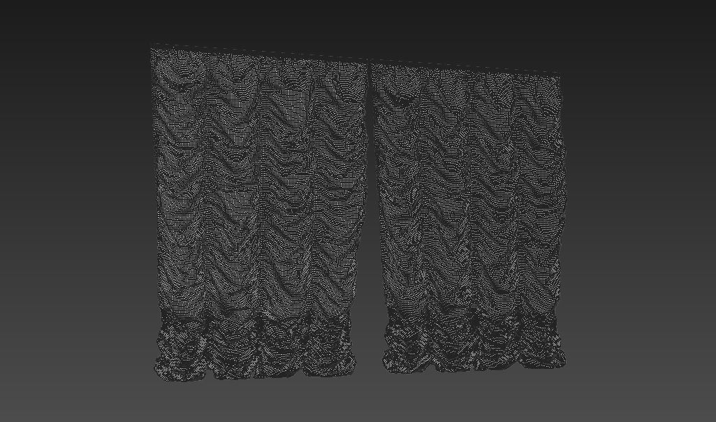 Marvelous Designer and 3DS Max Curtains01 Bigger Free 3D model_5