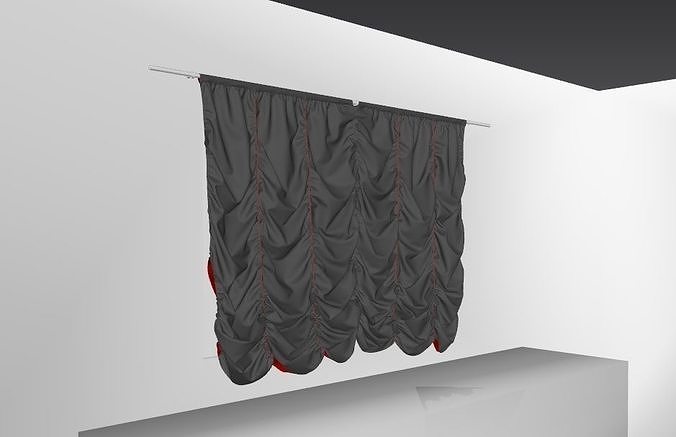 Marvelous Designer and 3DS Max Curtains01 Variation Smallest 3D model