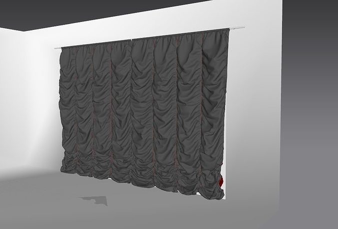 Marvelous Designer and 3DS Max Curtains01 Variation Bigger 3D model