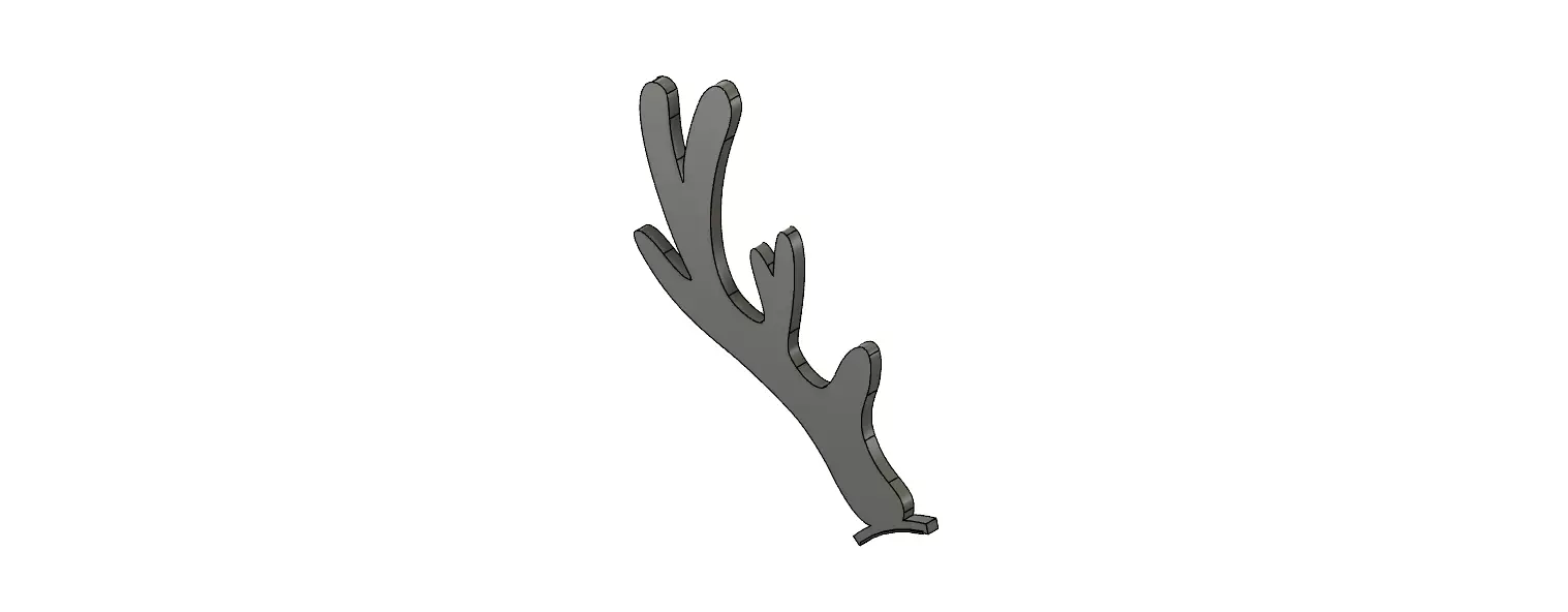 Christmas Reindeer Antler headband v5 3D print model_0