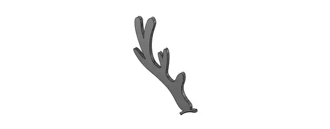 Christmas Reindeer Antler headband v5 3D print model