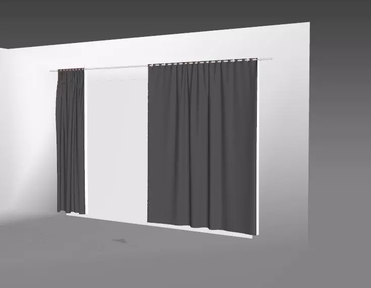 Marvelous Designer and 3DS Max Curtains03 Bigger 3D model_0