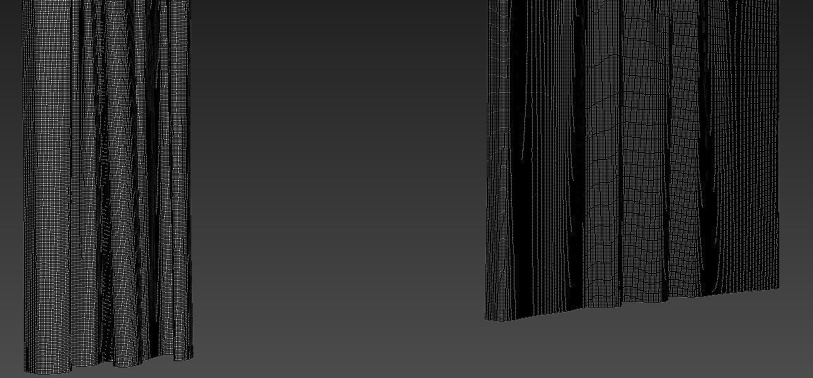 Marvelous Designer and 3DS Max Curtains03 Bigger 3D model_7