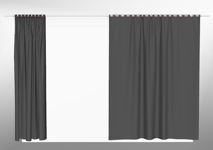 Marvelous Designer and 3DS Max Curtains03 Bigger 3D model_2