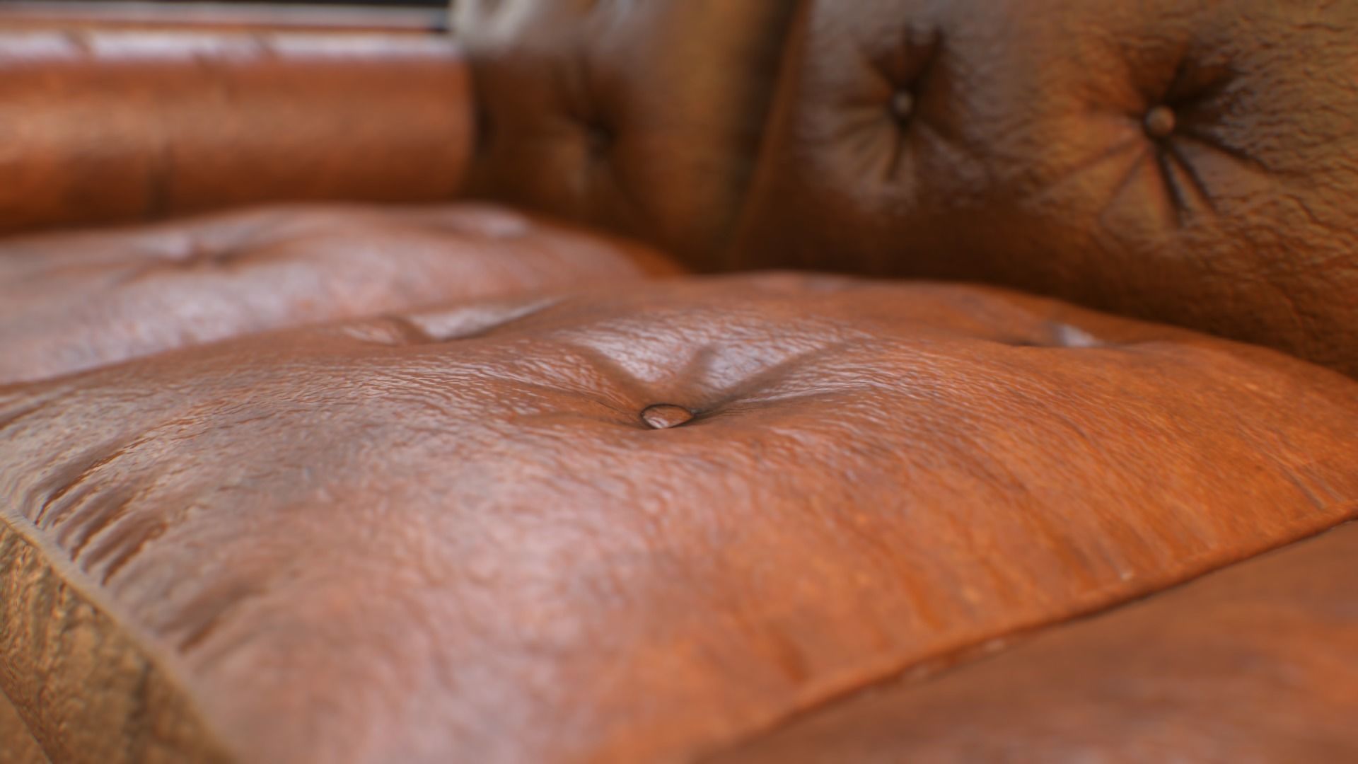 Armchair Set PBR game ready leather sofa Low-poly 3D model_12