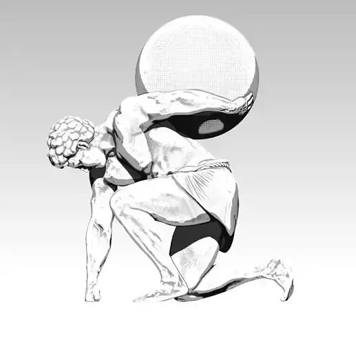Man statue 3D print model