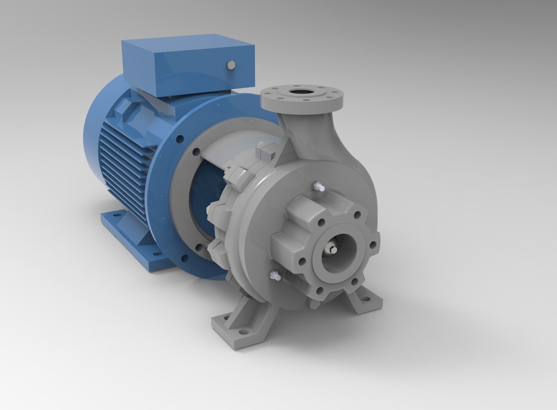 pump monoblock 3D print model_3