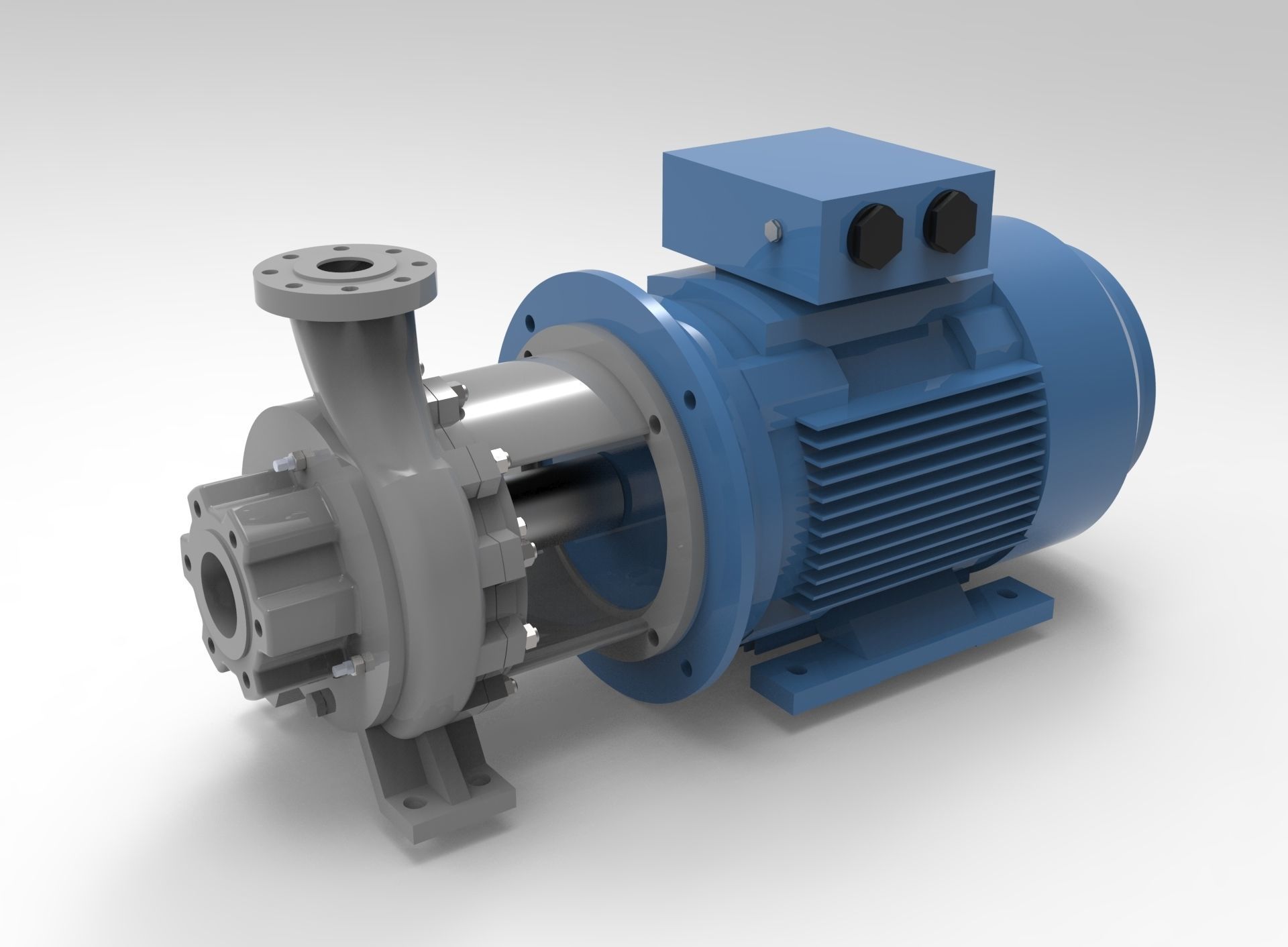 pump monoblock 3D print model_1