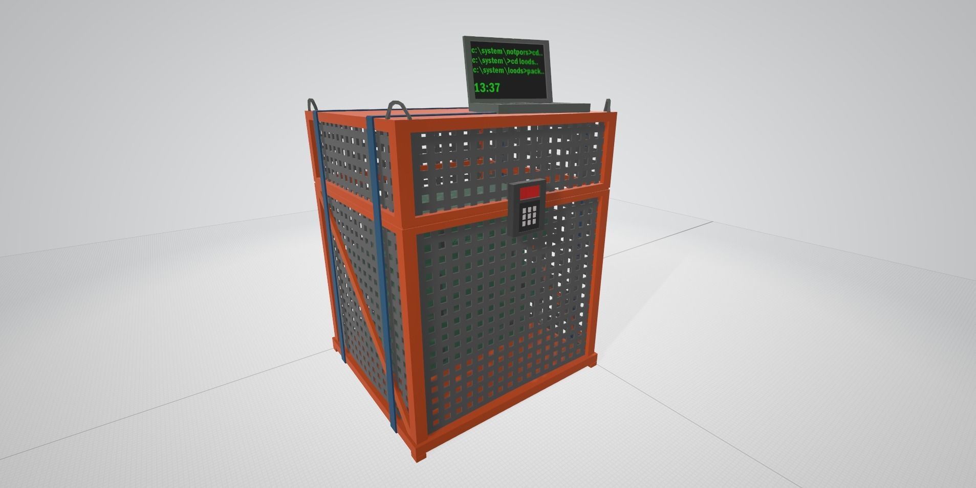 The stove and chinook from the game Rust Low-poly 3D model_1