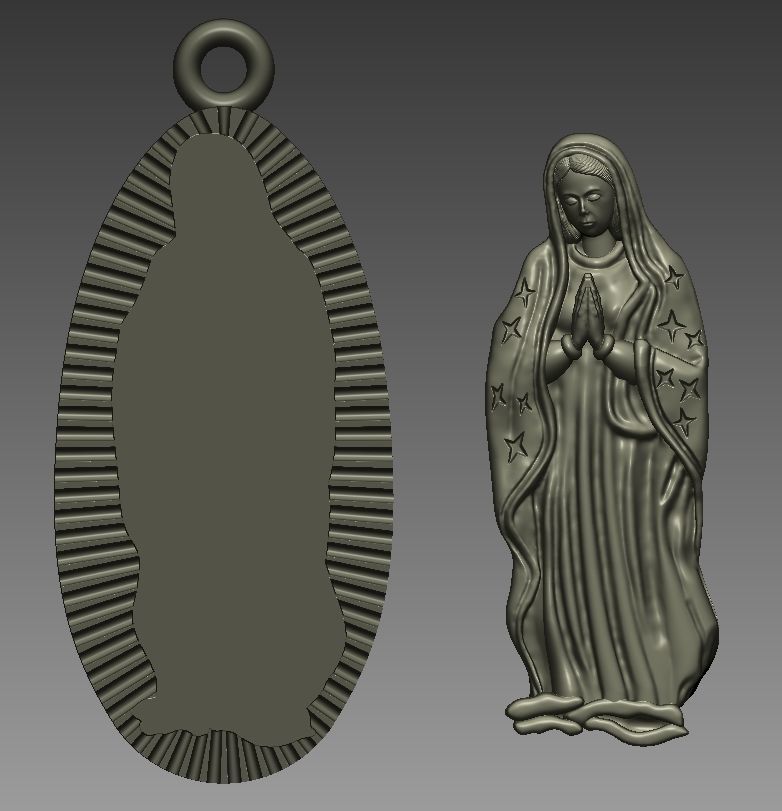 Virgin of Guadalupe Figure  3D print model_5