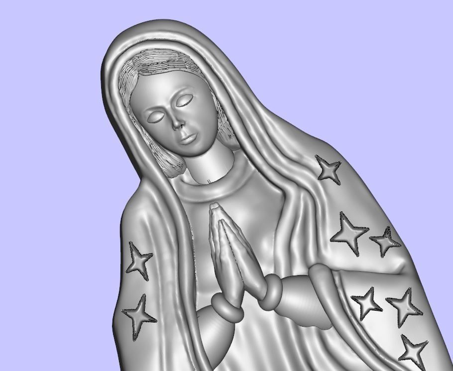Virgin of Guadalupe Figure  3D print model_6
