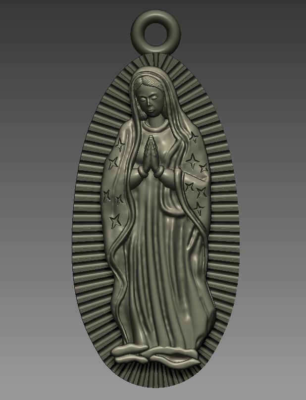 Virgin of Guadalupe Figure  3D print model_4