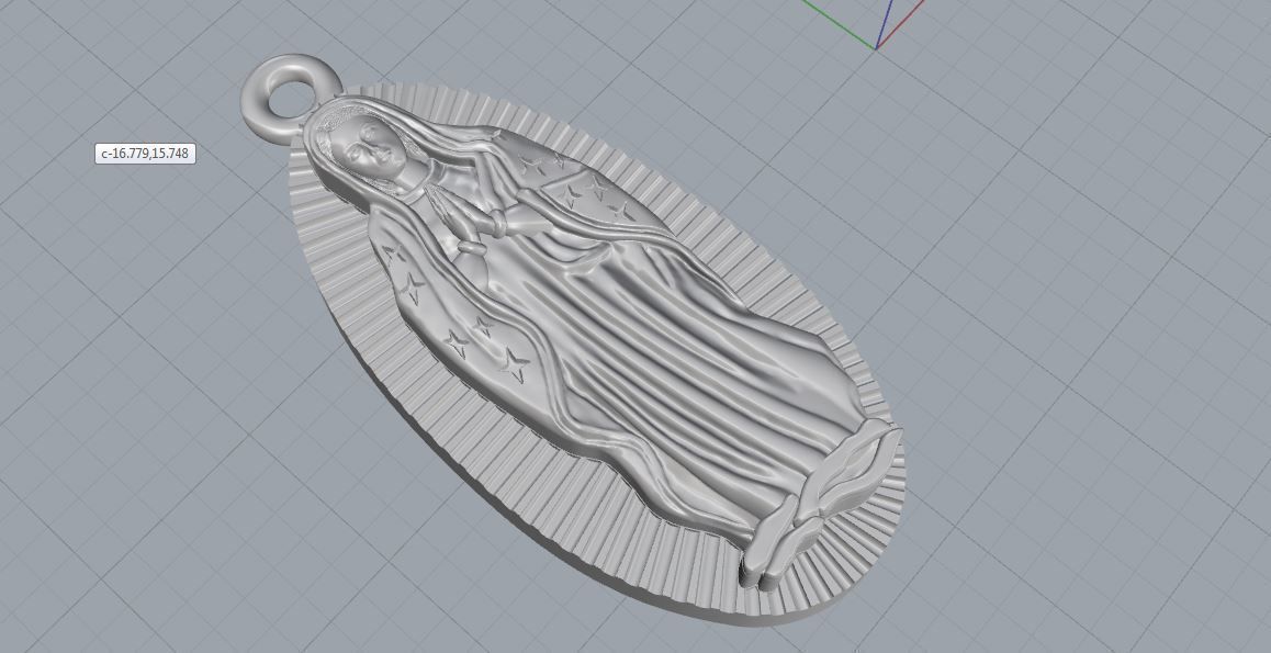 Virgin of Guadalupe Figure  3D print model_3
