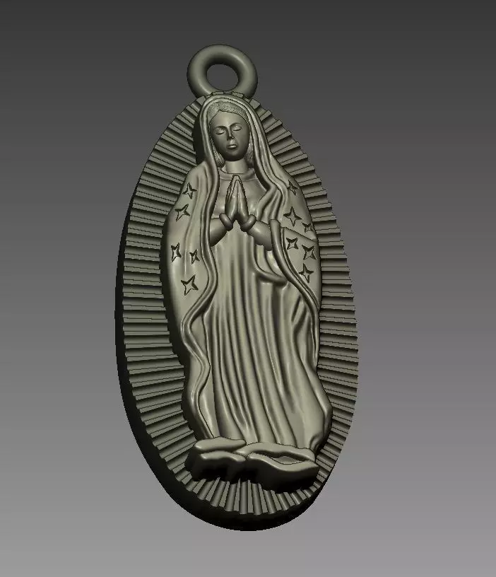 Virgin of Guadalupe Figure  3D print model_0
