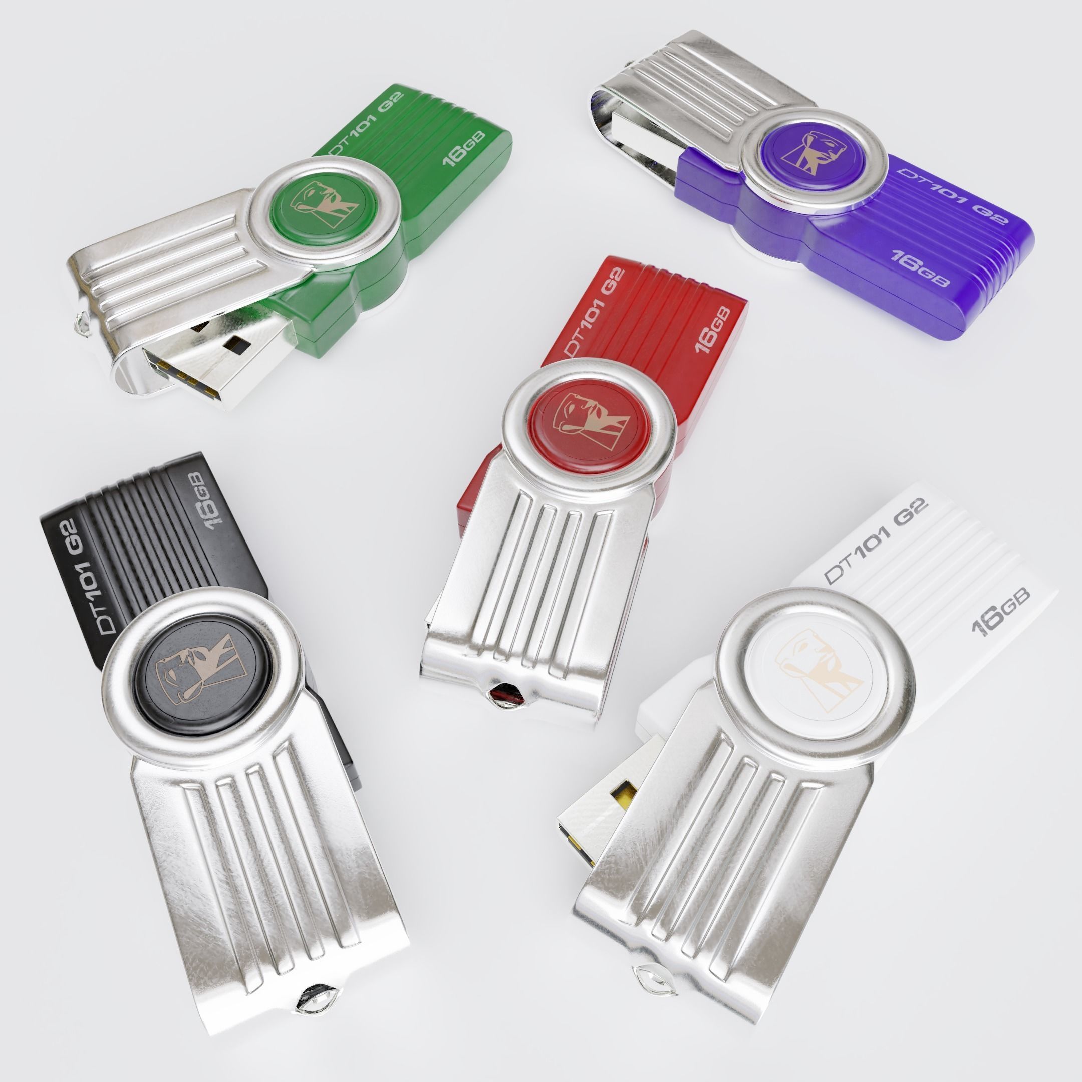 Kingston flash drive 16GB 3D model_10