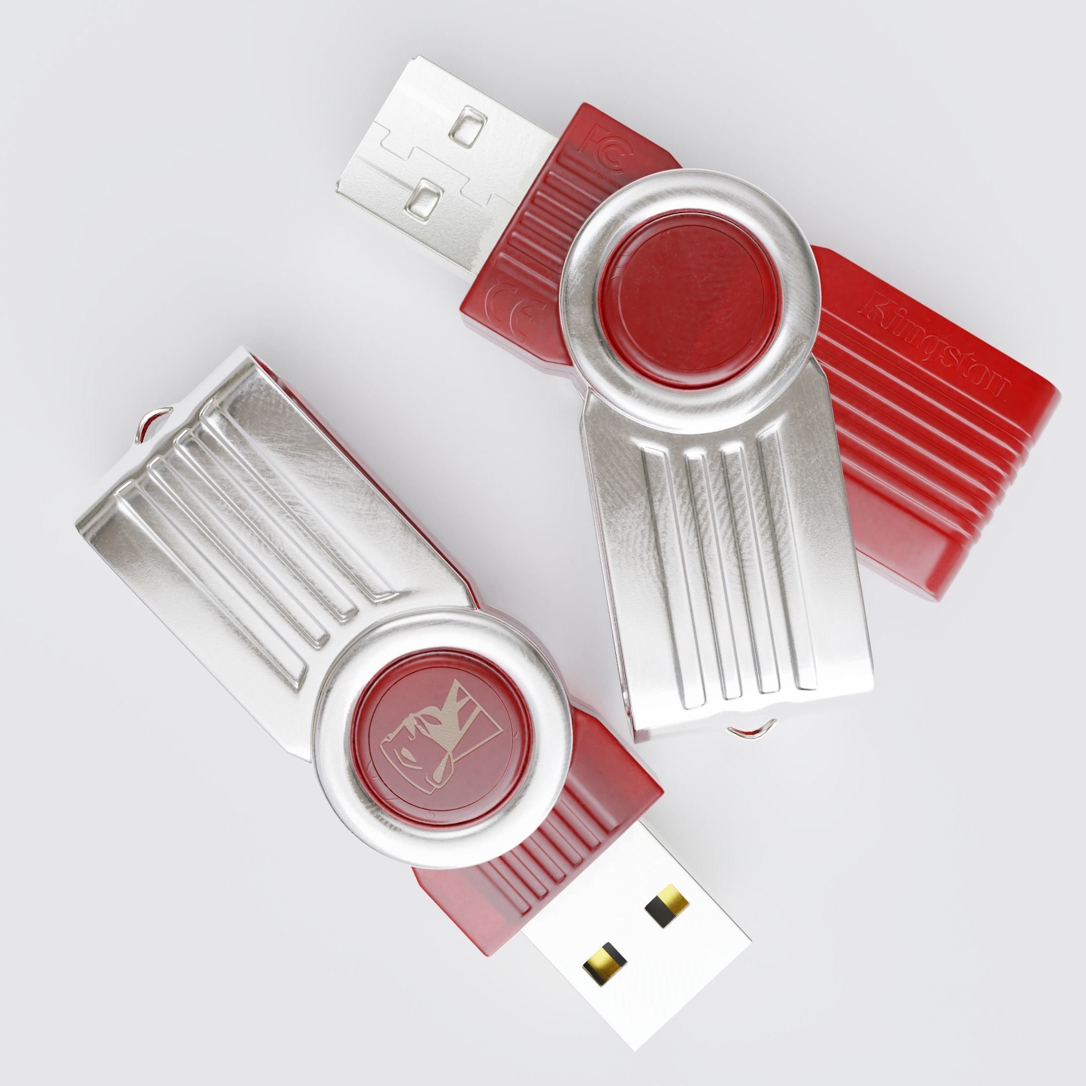 Kingston flash drive 16GB 3D model_2