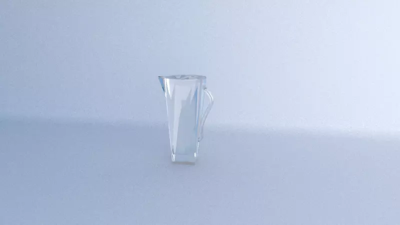 Glass Pitcher Low-poly 3D model_0