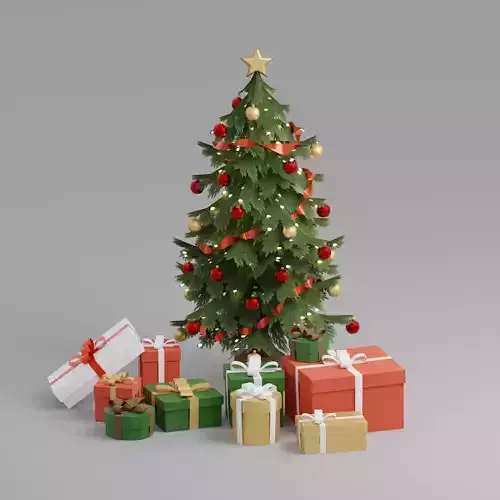 Christmas Tree G36 Low-poly 3D model