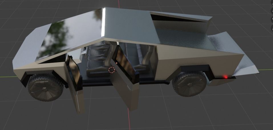 Tesla Cybertruck  Low-poly 3D model_7