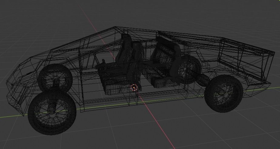 Tesla Cybertruck  Low-poly 3D model_10