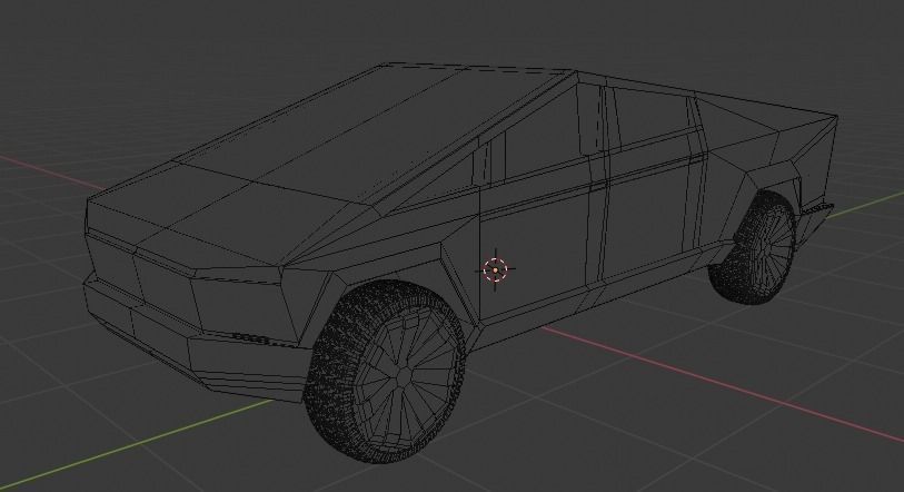 Tesla Cybertruck  Low-poly 3D model_11