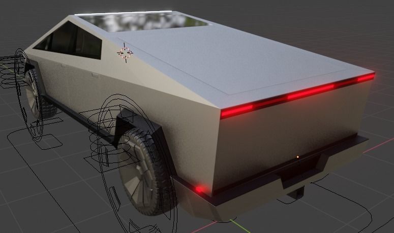 Tesla Cybertruck  Low-poly 3D model_5