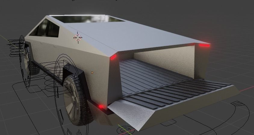 Tesla Cybertruck  Low-poly 3D model_4