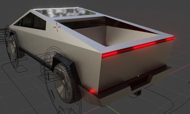 Tesla Cybertruck  Low-poly 3D model_6