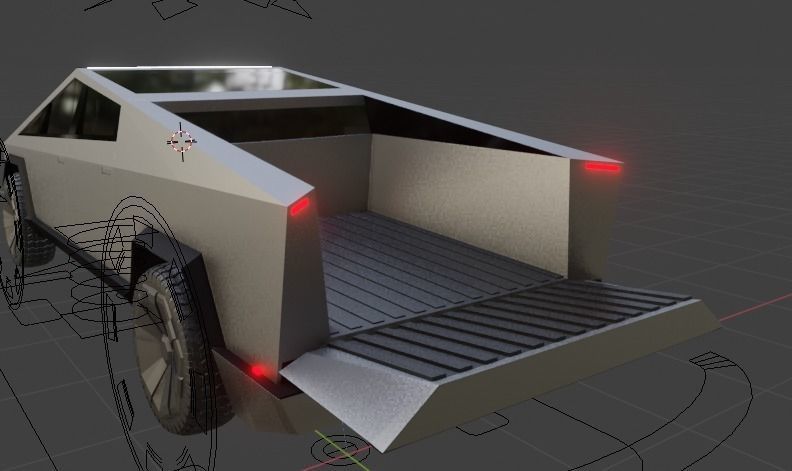 Tesla Cybertruck  Low-poly 3D model_3