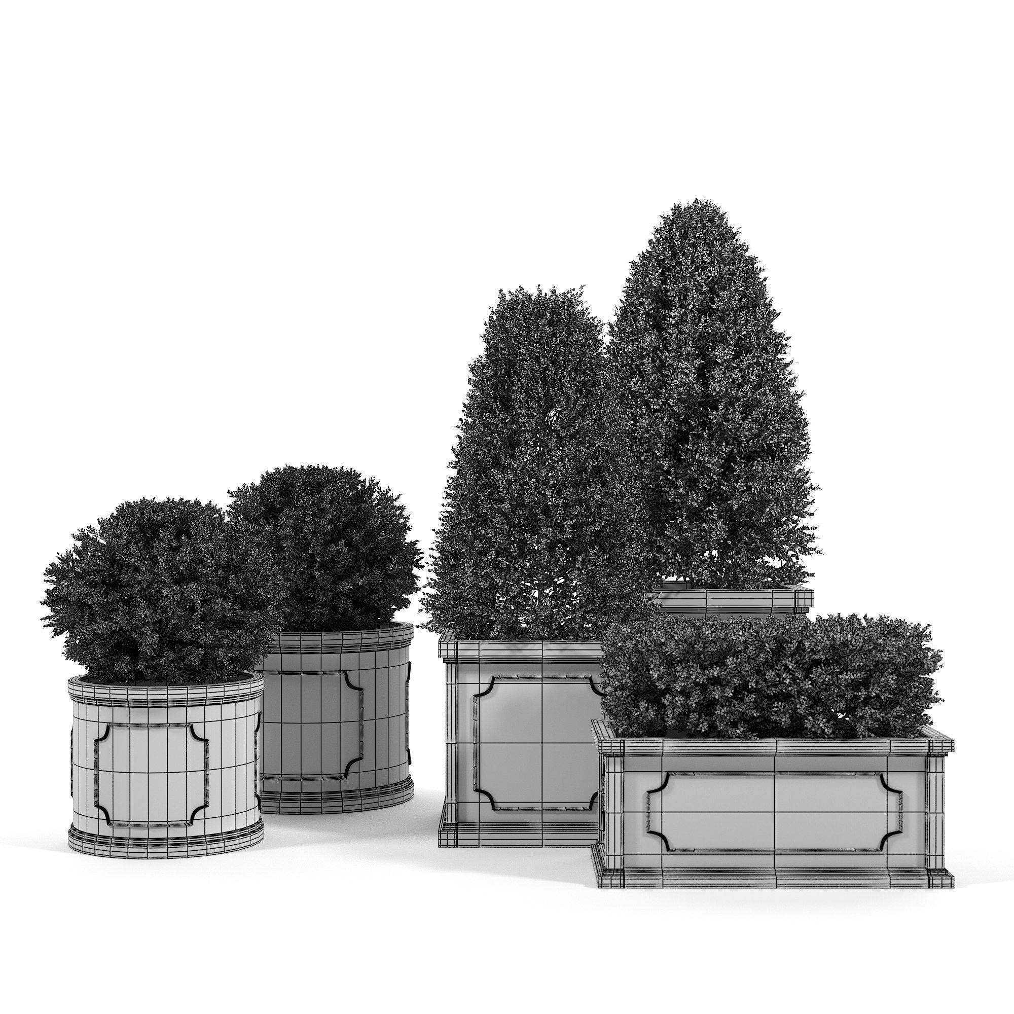 Birmingham Planter Collection 3D model_3