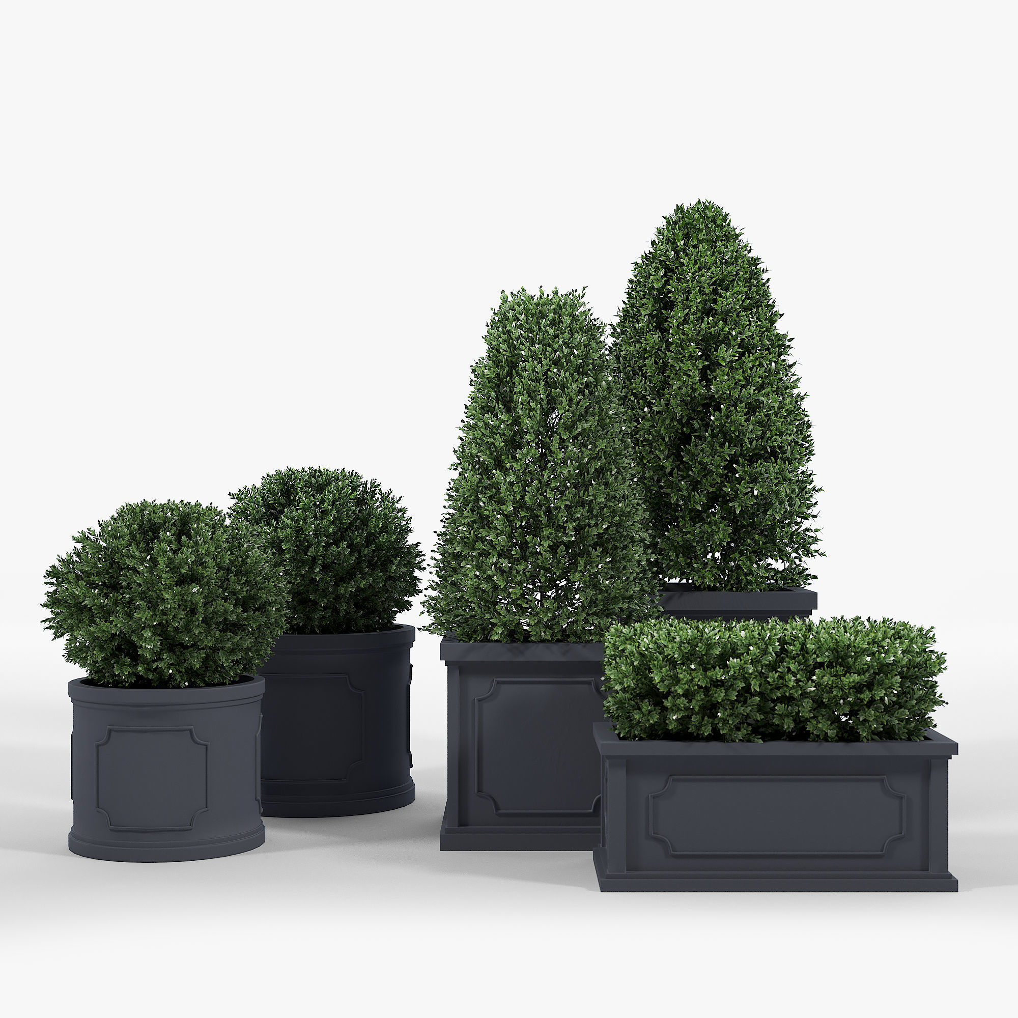 Birmingham Planter Collection 3D model_1