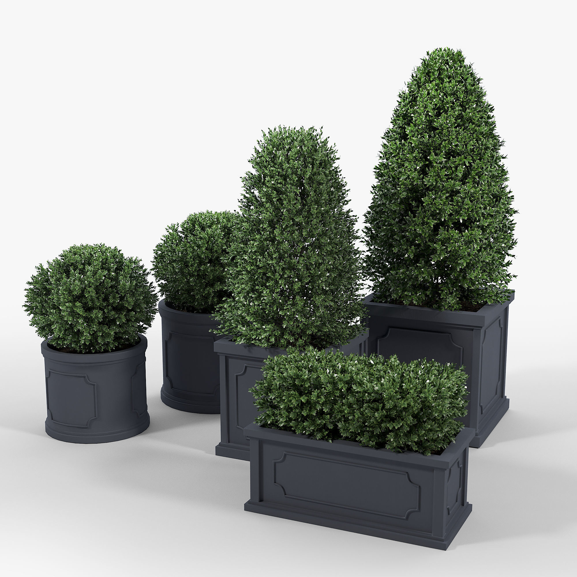 Birmingham Planter Collection 3D model_2