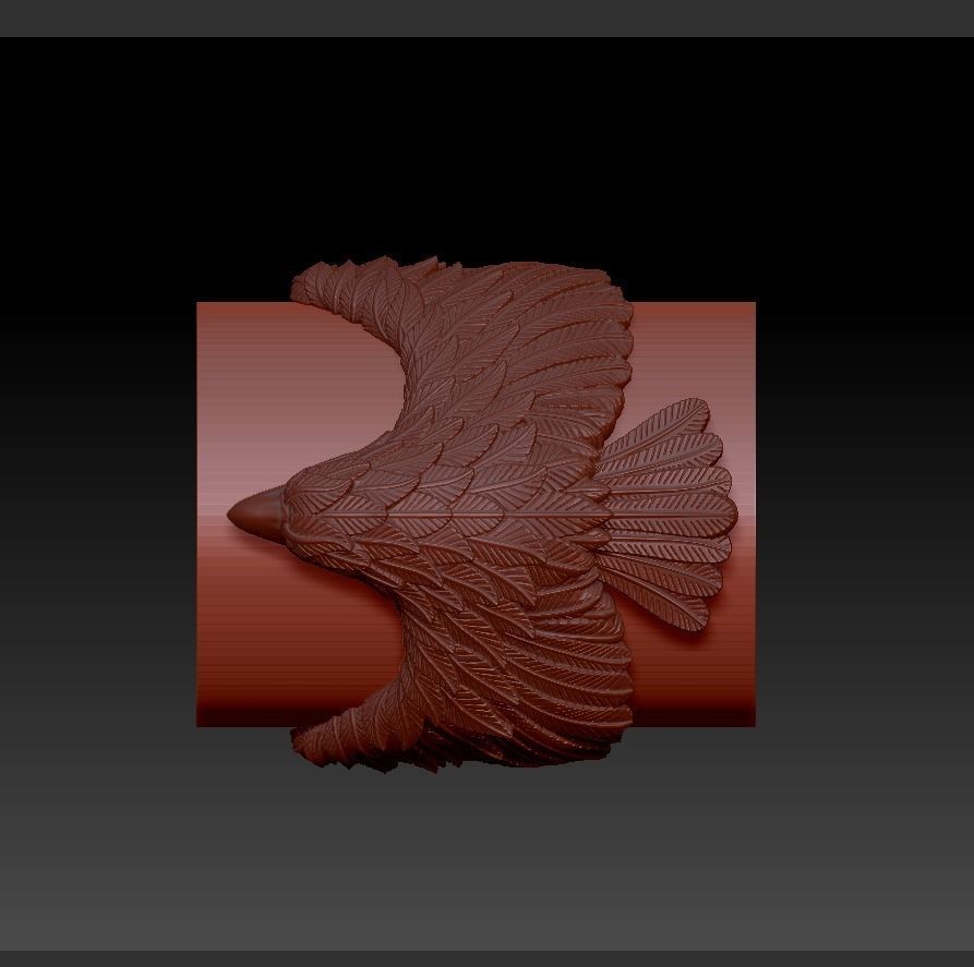 Eagle ring Low-poly 3D model_2