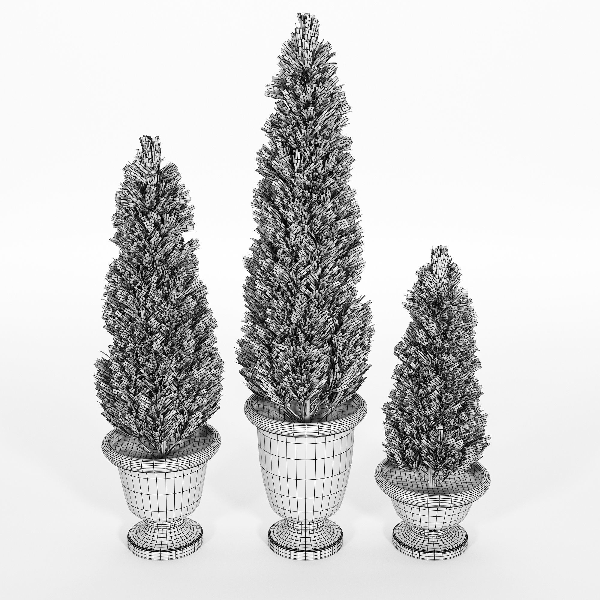 Tuscan Planters 3D model_3