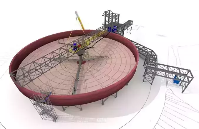 Industrial Thickener 3D Model