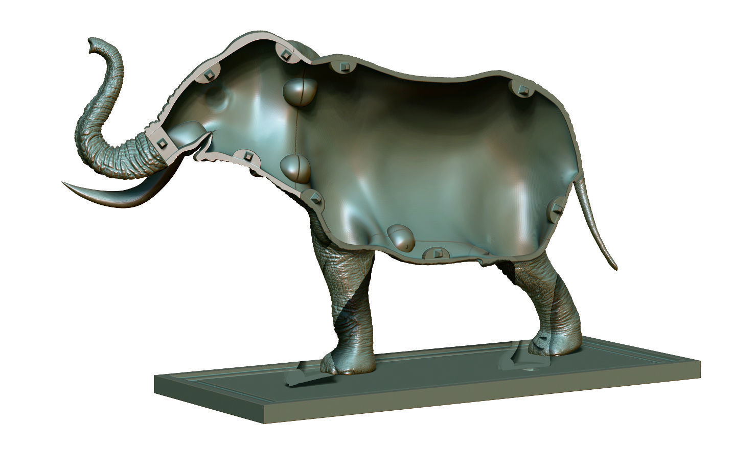 Elephant 3D Printing  3D print model_22