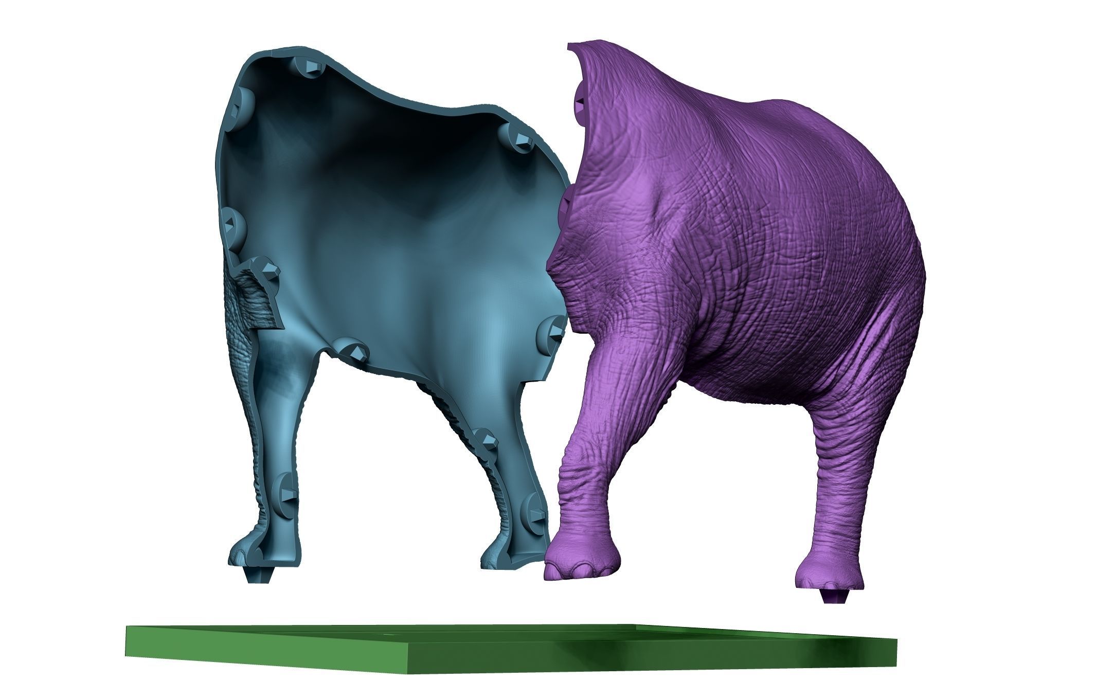 Elephant 3D Printing  3D print model_17