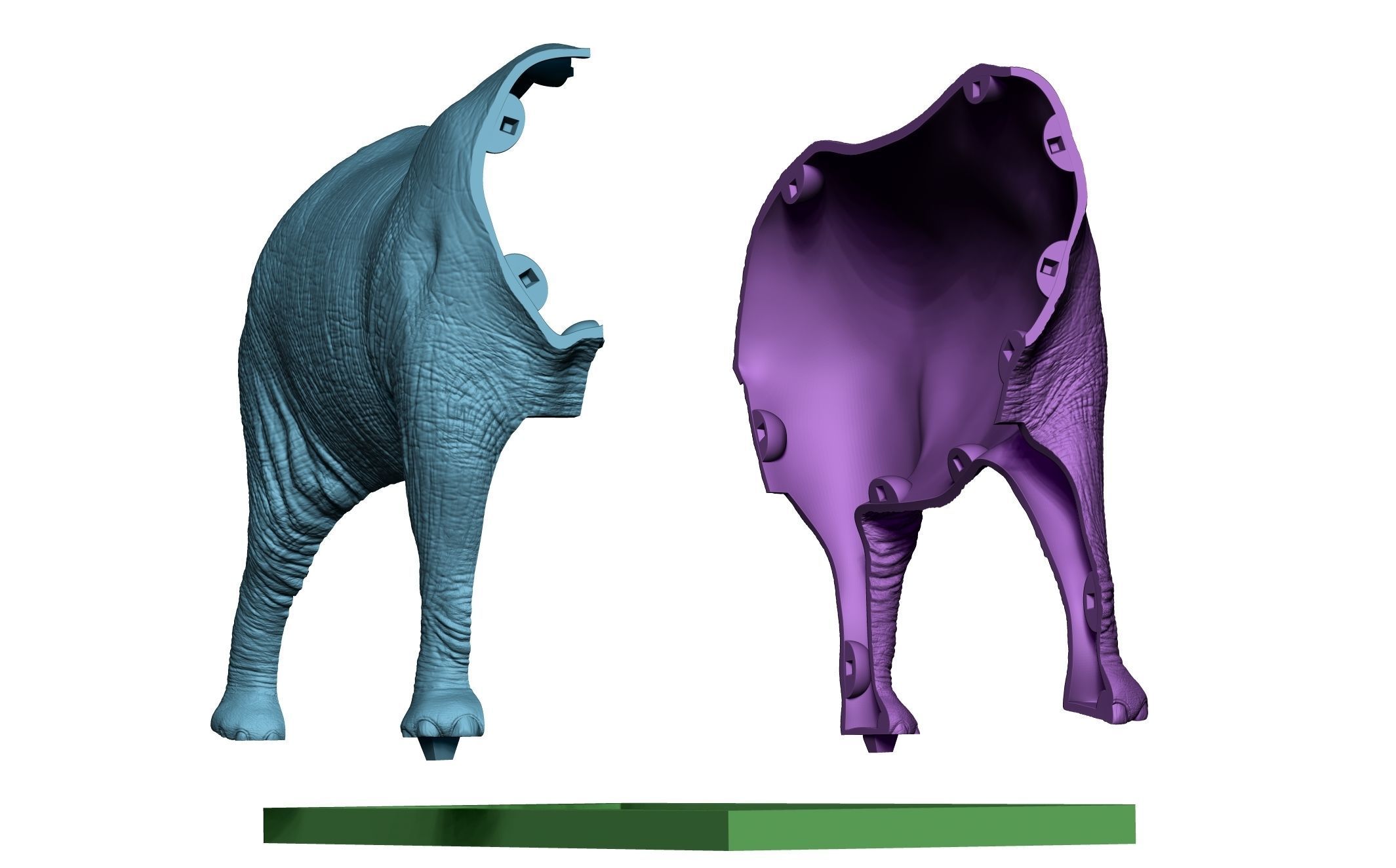 Elephant 3D Printing  3D print model_16