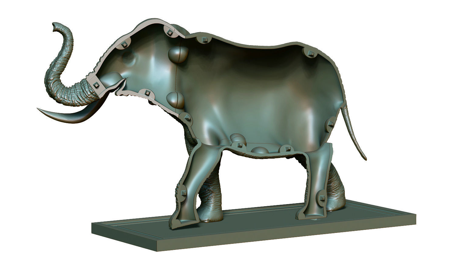 Elephant 3D Printing  3D print model_21